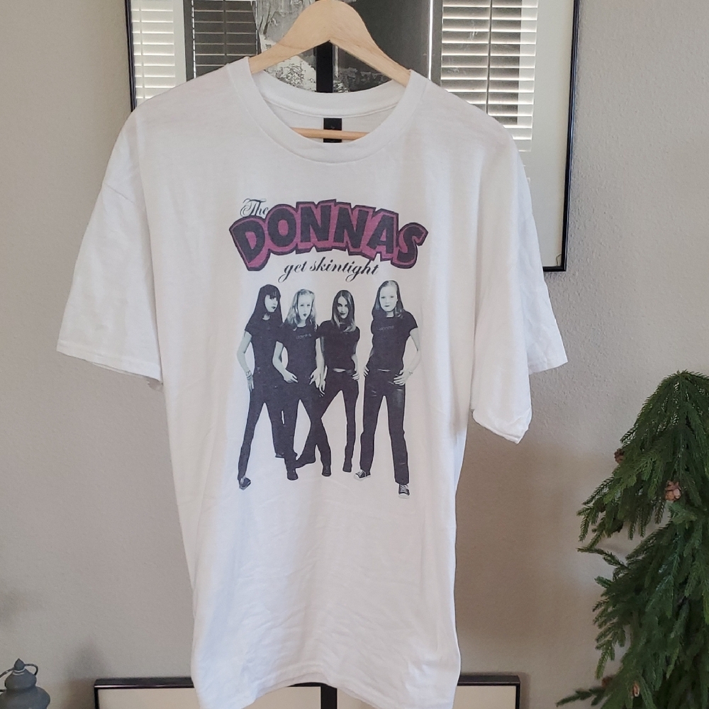 The Donnas "Get Skintight" White Graphic Tee